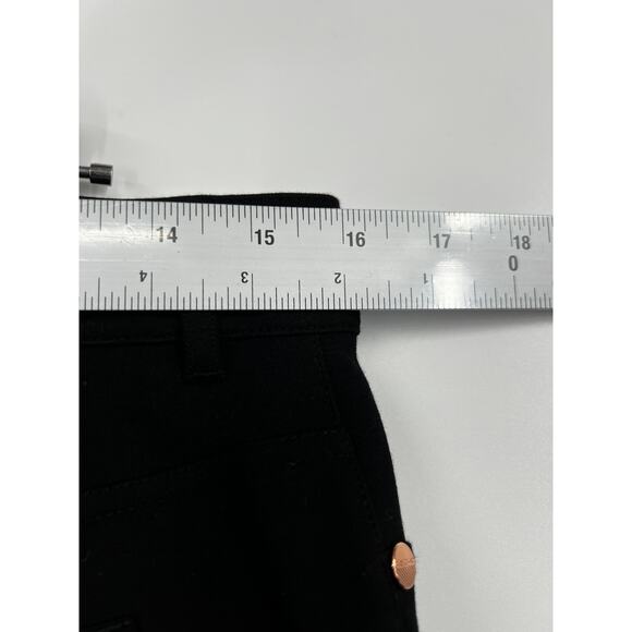 Ted‎ Baker Womens Black Fioni Ankle Zip Stretch Knit Skinny Ponte Jeans Size 4 - Picture 8 of 11